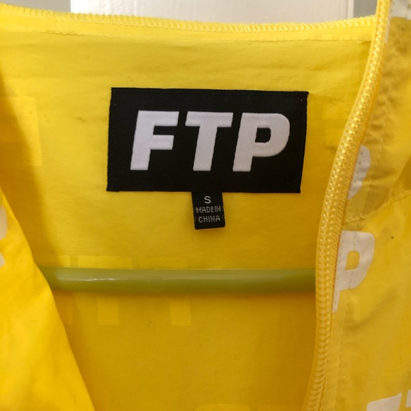 FTP All Over Print Yellow Windbreaker - Picture 3 of 3